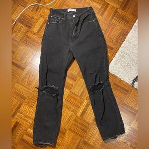 Black Distressed Jeans